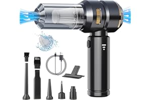 NCTOBEROWS Handstaubsauger Schnurlos, 22000Pa Leistungsstarker Auto Mini Staubsauger, Wiederaufladbar Tragbarer Leichter Staubfänger für Haus Auto Teppich Treppe Haustier Haar Tiefenreinigung (schwarz gold)