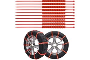 10 Piezas Cadenas de Nieve Motocicletas Bicicletas Ruedas de Neumáticos de Invierno Bridas Antideslizantes Herramienta de Cad