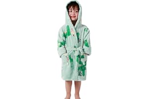 DELEY Kinder Bademantel Jungen Mädchen Kapuzen Roben Kleinkind Schlafanzug Nachtwäsche Weicher Morgenmantel Nachthemd