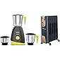 Havells OFR - 11Fin 2900-Watt PTC Fan Heater (Black) & Havells Capture 500 Watt Mixer Grinder with 3 Stainless Steel Jar…