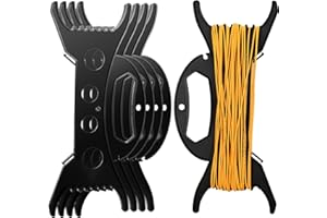 BAYIDUN 4 STK Kabelwickler, Kabelaufwickler, Kunststoff Mehrzweck Kabelrolle Kabel-Manager Aufbewahrung Organisator für Seile Verlängerungskabel Weihnachtsbeleuchtung Lichterketten Aufwickler(Schwarz)