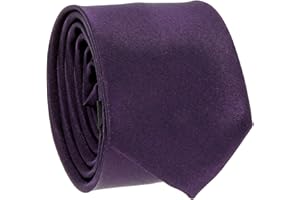 CRAVATESLIM Cravate Fine Couleur Unie - Cravate Homme Coupe Slim Moderne - 5cm à la Pointe - Accessoire Chemise pour Mariage, Cérémonie