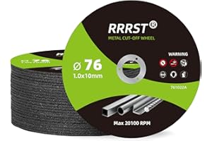 RRRST Disco de Corte 76 mm Metal Inox, 25 Piezas Disco Flexible Extrafino 1 mm para Amoladora Angular, Discos de Corte Para Metal, Acero Inoxidable, Acero, Hierro, Chapa, Tubo de Acero