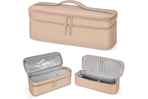 SITHON Double-Layer Travel Carrying Case for Shark FlexStyle/SmoothStyle, Water Resistant Storage Organizer Bag for Dyson Airwrap Styler, Also for Revlon One-Step Hair Dryer (Bag Only),