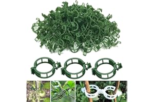MAFHVV 150 Pcs Plant Clips, Climbing Plants Garden Plant Support Clips Vine Clips Flower Stem Clips for Fixing Tomatoes, Vegetables, Cucumbers (Green)