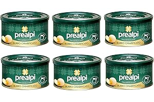 ITALIAN GOURMET E.R. Prealpi Burro Chiarificato - Manteca clarificada, natural, sin lactosa, excelente italiana en lata con 250 g