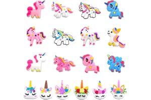 NIUHONG 18 sztuk butów chodaki charms dzieci urocza kreskówka dekoracja butów jednorożec zawieszka do butów biżuteria do butów DIY Kawaii but Charm Clog Decor PVC Shoe Schmuck Charm Buts akcesoria, PVC
