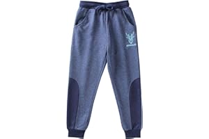 Happy Cherry - Pantalones Deporte Niños Elástico Cintura para Entrenamiento Fútbol Baloncesto Jogging Pantalón Deportivos niños Largos Algodón Pantalón Chándal para Escuela Diario Casual- 4-12 Años