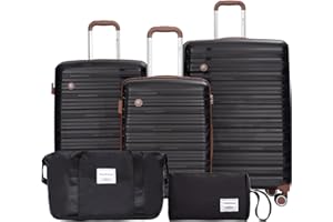 Travelhouse Ascona 5-teiliges Kofferset – Leichtes Hartschalen-Gepäck mit Rollen, TSA-Schloss, Reisetasche & Kulturbeutel – Komfortabel & sicher Reisen