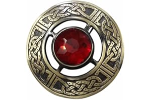 HOUSE OF HIGHLAND 77 Broche pour homme en forme de mouche celtique écossaise plaquée en pierres de différentes couleurs