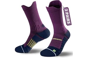 RAHHINT Coolmax 3 Pares Calcetines Compresión Running Deporte Hombre, Antiampollas, Amortiguación, Evacuación Del Sudor, Transpirable, Soporte el Arco, Hombres y Mujeres 35-51