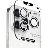 Original Sapphire Glass (99.9% Purity Real Sapphire) Compatible with Minesk iPhone 15 Pro / 15 Pro Max Same as the Device's Own Lenses