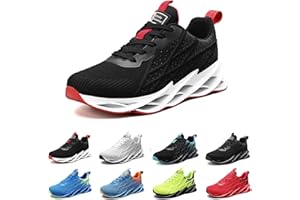 SNUGNAP Scarpe Running Uomo Donna Scarpe da Ginnastica Corsa Sportive Basse Sneakers Tennis Traspiranti Palestra Fitness Comode Casual Outdoor Nero Bianche Verde EU 40-47