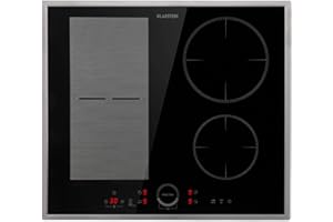 Klarstein Induktionskochfeld - Glaskeramik Einbau-Kochfeld Mit 4 Platten, Touch-Display, Digitalanzeige, Timer-Funktion, Schnelles Aufheizen - 7000 Watt