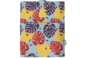 KAPAX Book Sleeve Cover - Hard Books Cover for Paperback, Washable Fabric, Book Protector- Padded, Tablet Pc Case Cover for Adult (Tropical)