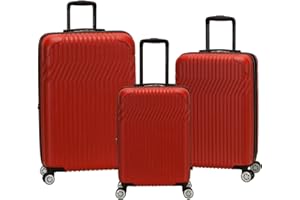 Rockland Pista Hardside Spinner Radgepäck-Set, rot (Rot) - F239-RED