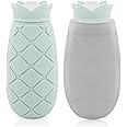 Newthinking Mini Hot Water Bottle for Hand, 600ml Silicone Pocket Hot Water Bottle with Cover, Portable Small Hot Water Bottle for Relief Pain and Hot & Cold Therapy, Grey