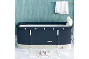 HIDYLIU Vasca da bagno portatile pieghevole per la famiglia, non gonfiabile, vasca da bagno per bambini, in PVC, disponibile in tutte le stagioni, per doccia o gelato