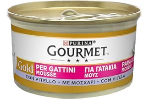 Purina Gourmet Gold Mousse pour Chatons avec Veau 24 boîtes de 85 g chacune