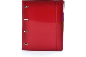 OFFICE BOX Carpeta & Block A4 Colorline - REF. 43211RJ- 4 Anillas -100 hojas - 10 Separadores - 80 Indicadores - 8 Colores (Rojo)