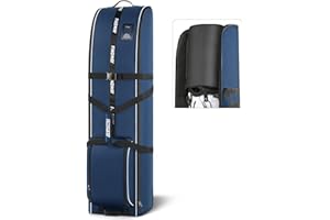 Findway Sac de Voyage de Golf à Roues, 900D Oxford Imperméable/Résistant Rembourré, Premium, Pad Amovible pour Protection Clubs en Vol
