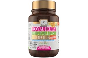 ‎BEE & YOU Bee&You Gelee Royale Blütenpollen Propolis mit 500 mg 60 Tabletten (Propolis Kapseln - Kautabletten - Propolis Extrakt - Keine Zusatzstoffe - Fairer Handel - Natürliche & kontrollierte Zutaten)