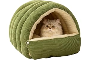 SIUWDDEE Katzenbett Waschbar,Katzenschlafsack Katzenschlafplatz Für Katzen Warmes Katzenhauszeltbett, Plüsch Katzenhöhle, Haustierbett Winterhaustierbett, Geeignet Für Kleine Katzen Und Hunde,45 X 30 X 19 cm