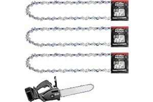 BCUUOZEEING Zestaw 3 łańcuchów do piły 1/4" LP do szyny 18,5 cm, 37 ogniw napędowych, 1,1 mm, mini piła łańcuchowa, zapasowy łańcuch kompatybilny z Makita, Bosch, Einhell, Oregon, Husqvarna, Dolmar i wieloma