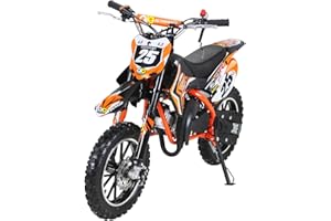 Actionbikes Motors Mini Moto Cross Enfants Gepard 49 CC - Filtre à air Sport - Échappement Sport - Pneus à air - Pocket Bike - Moto Enfant - Motocross - Dirt Bike - Enduro - Dirtbike (Orange)