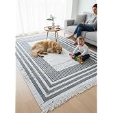 Rug Double Sided Bohemian Series Woven Rug Grey-White