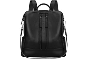 S-Zone Lightweight Women Genuine Leather Backpack Small Casual Shoulder Bag Purse