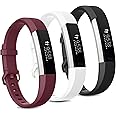 Pack 3 Replacement Band Compatible for Fitbit Alta Bands/Fitbit Alta HR Bands, Adjustable Replacement Soft Silicone Sport Bands for Woman and Men