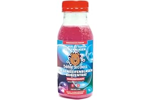 Bubble Brothers Bolle di sapone giganti concentrate per 5 litri di bolle di sapone ricaricabili per compleanni dei bambini, grandi bolle giganti (melograno, 250 ml = 5 L)