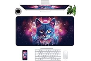 BLESWIN Grand tapis de souris antidérapant en polyuréthane pour ordinateur de bureau, pour école, bureau, maison, 80 x 40 cm