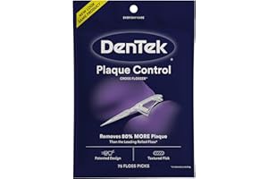 DenTek Kostki do nici kontrolnej do płytki krzyżowej, nić w kształcie litery X, 75 sztuk