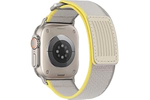 HITZEE Pasek do zegarka Apple Watch 49 mm, 45 mm, 44 mm, 42 mm, miękki nylonowy pleciony pasek na rzepy, regulowany, sportowy pasek zaprojektowany do Apple Watch Ultra 2, serii 9, 8, 7, SE, 6, 5, 4,