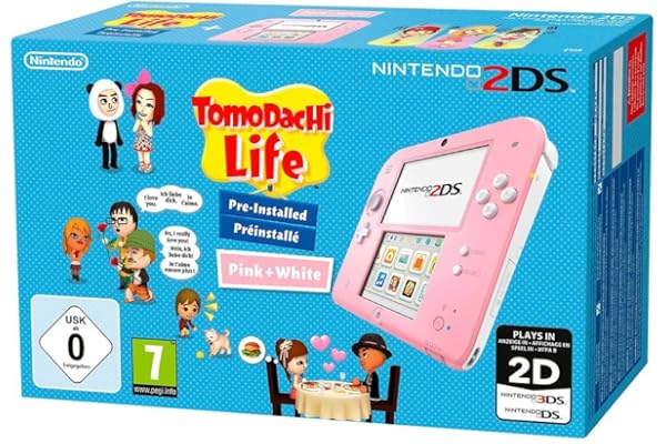 Nintendo 2DS Rose/Blanc + Tomodachi Life Préinstallé