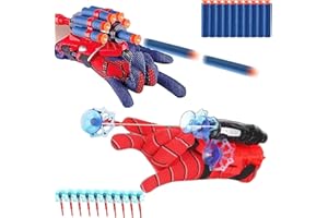 BOOCOOBERG 2pc Spiderman Web Shooter Boys Girls Toy,Spiderman Toys Fun Decoration Kids Educational Toy Wrist Launcher,Spider Gloves Launcher Wrist Toys For Boy Girl Age 3-14 Birthday Gifts (2)