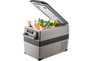 VEVOR Réfrigérateur Portable à Compression 45 L,Réfrigérateur de Voiture 693 x 345 x 456 mm，Mini Frigo Glacière Électrique 60W Réfrigération Rapide Conduite Sécurisée pour Maison/Voiture/Camping