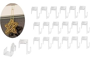 BigDean 24er Set Fenster- und Türhaken - Aus transparentem Kunststoff - Unauffällig & Effizient - Für ein Fensterfalz von max. 1,7 cm - Ideal für Lichterketten, Dekoanhänger & Weihnachts-Deko -