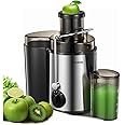 Juicer Machines, FOHERE Juicer Whole Fruit and Vegetables with 3-Speed Setting, Upgraded Version 400 W Motor Quick Juicing, Cleaning Brush and Juicing Recipe Included