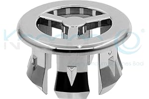 Waschbecken Design Überlauf Abdeckung, Überlaufblende - KNOPPO Set - 2 x Fan (chrom)