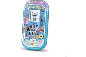 VTech - Disney Le Smartphone Éducatif Stitch - Jouet Téléphone Lumineux avec Écran Rétroéclairé, 11 Activités et Jeux Interactifs Lilo et Stitch - Cadeau Enfant de 4 Ans à 8 Ans - Contenu en Français