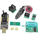 GeKLok CH341A 24 25 Series Flash SOIC8 SOP8 Test-Clip-Adapter für EEPROM Flash BIOS USB-Programmierer (Größe: 1 Set)