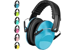 BraveKoi Gehörschutz Kinder, Lärmschutz Kopfhörer Faltbar, Komfortabler ohrenschützer kind - Kapselgehörschutz Schule, Für Autismus, Schlafen, Lernen, ADHS, Feuerwerk, Konzert (Blau/1 Stück)