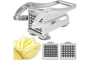NT Master Cook Potato Chipper French Fries Slicer Chip Maker Cutter Chopper + 2 Blades & Cutting Settings Steel Home Chef Professional Healthy Food Homemade Chips Cooking UK Free P&P
