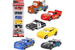 URacon Mcqueen SpielzeugautoSet, 6Piezas Juego De Aleación Juguetes Mcqueen para Niños Pequeños de Aleación Coche de Juguetes Educativo Regalos para Niños y Niñas
