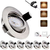 3W LED Einbaustrahler FISHEYE – 6er-Set, IP44, 3000K Warmweiß, Dimmbar, Für Innen & Außen