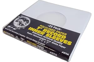 SQUARE DEAL RECORDINGS & SUPPLIES (25) Super Heavyweight Polylined Paper Inner Sleeves for 7" Records - Archival Quality, Acid-Free, Static-Free - Premium Protection - #07IA