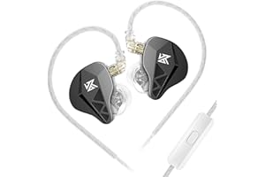 keephifi KZ EDXS - Auriculares intraurales de 10 mm, Controlador dinámico HiFi 3D, in Ear Monitor de Metal con Cable KZ IEMS con Sonido de Alta resolución y Cable Desmontable (con micrófono)